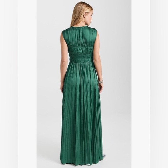 ULLA JOHNSON DELI PLEADED EMERALD GOWN SIZE 2 - Picture 3 of 12